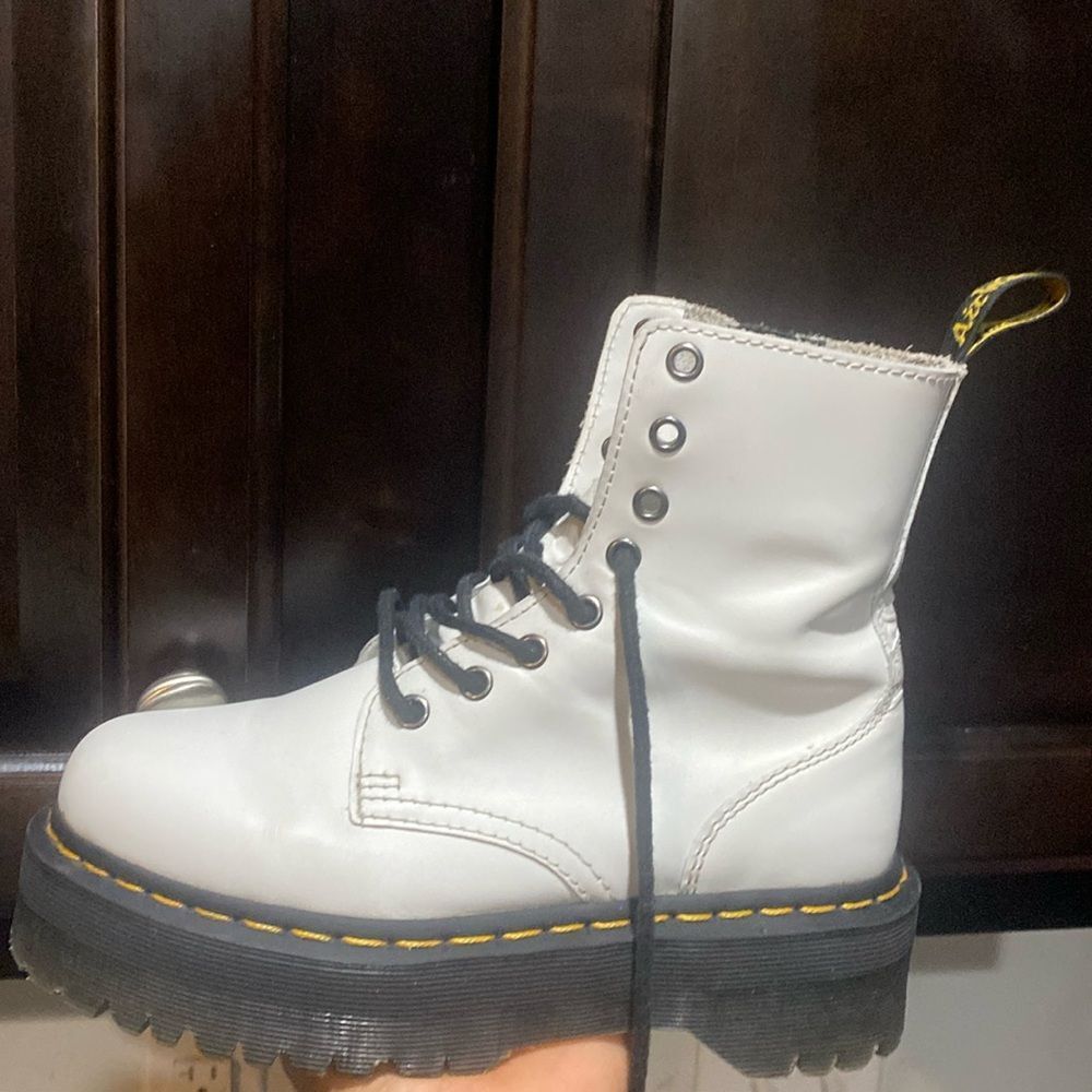 Dr. Martens Jadon White Polished smooth unisex men 5 ladies Sz 6